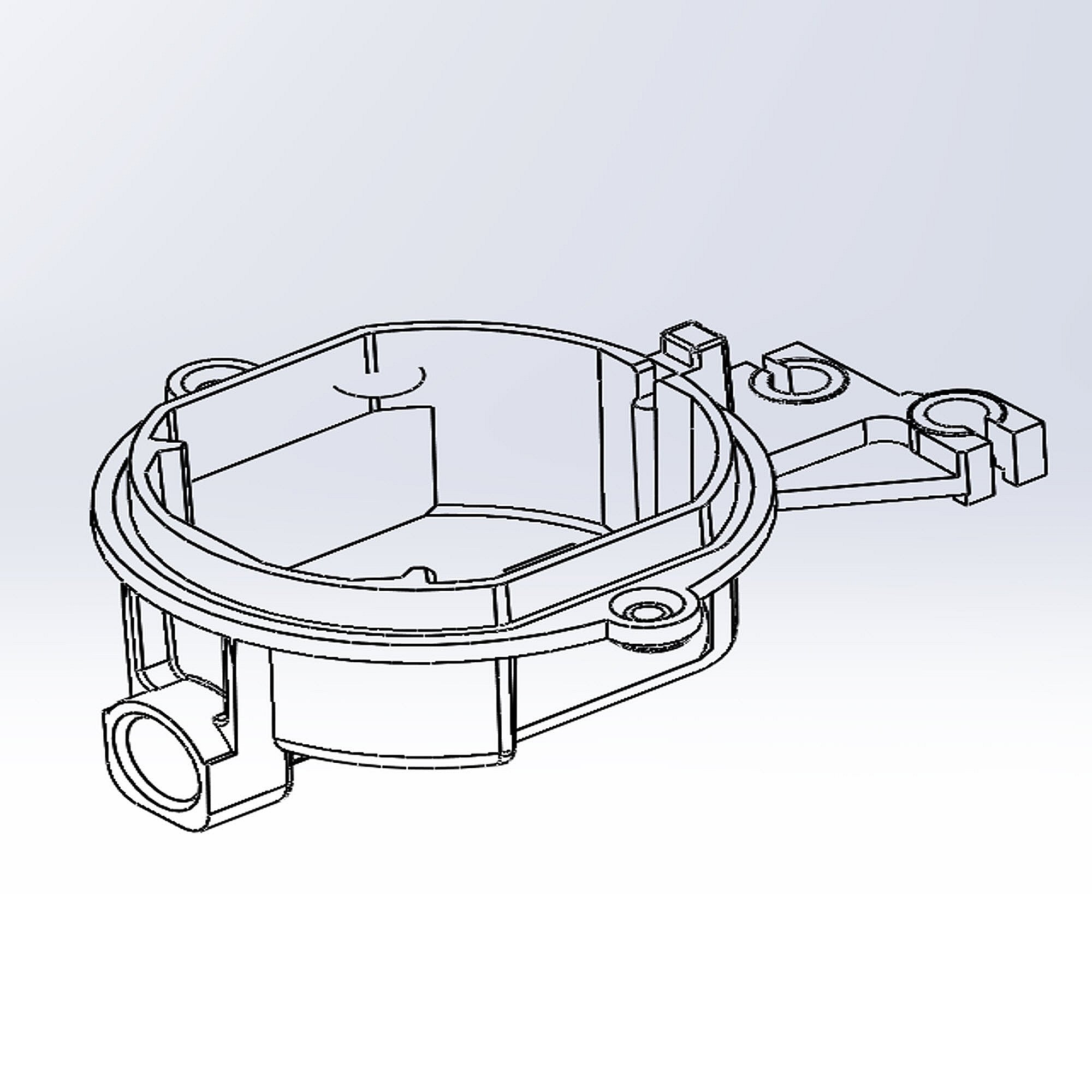 Kenmore Part #21.99.008135-000-A0, Range Surface Burner Orifice Holder, Right Front | 5.91 x 3.15 x 5.91