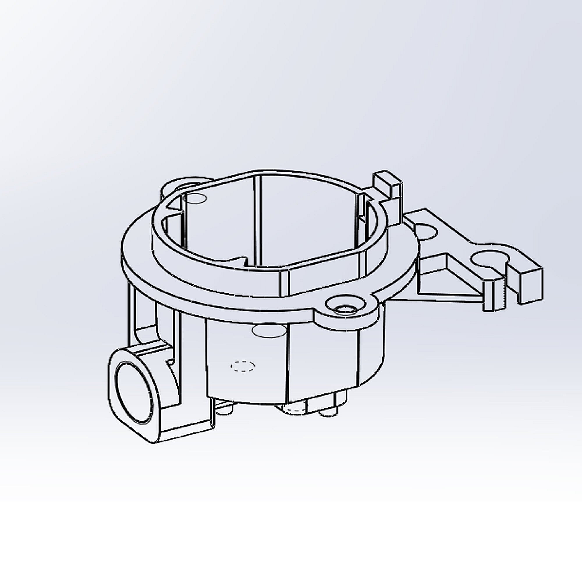 Kenmore Part #21.99.008137-000-A0, Range Surface Burner Orifice Holder, Right Rear | 5.91 x 3.15 x 5.91