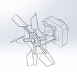 Range Convection Fan Assembly for Kenmore 95163 - Part 21.99.008146-000-A0