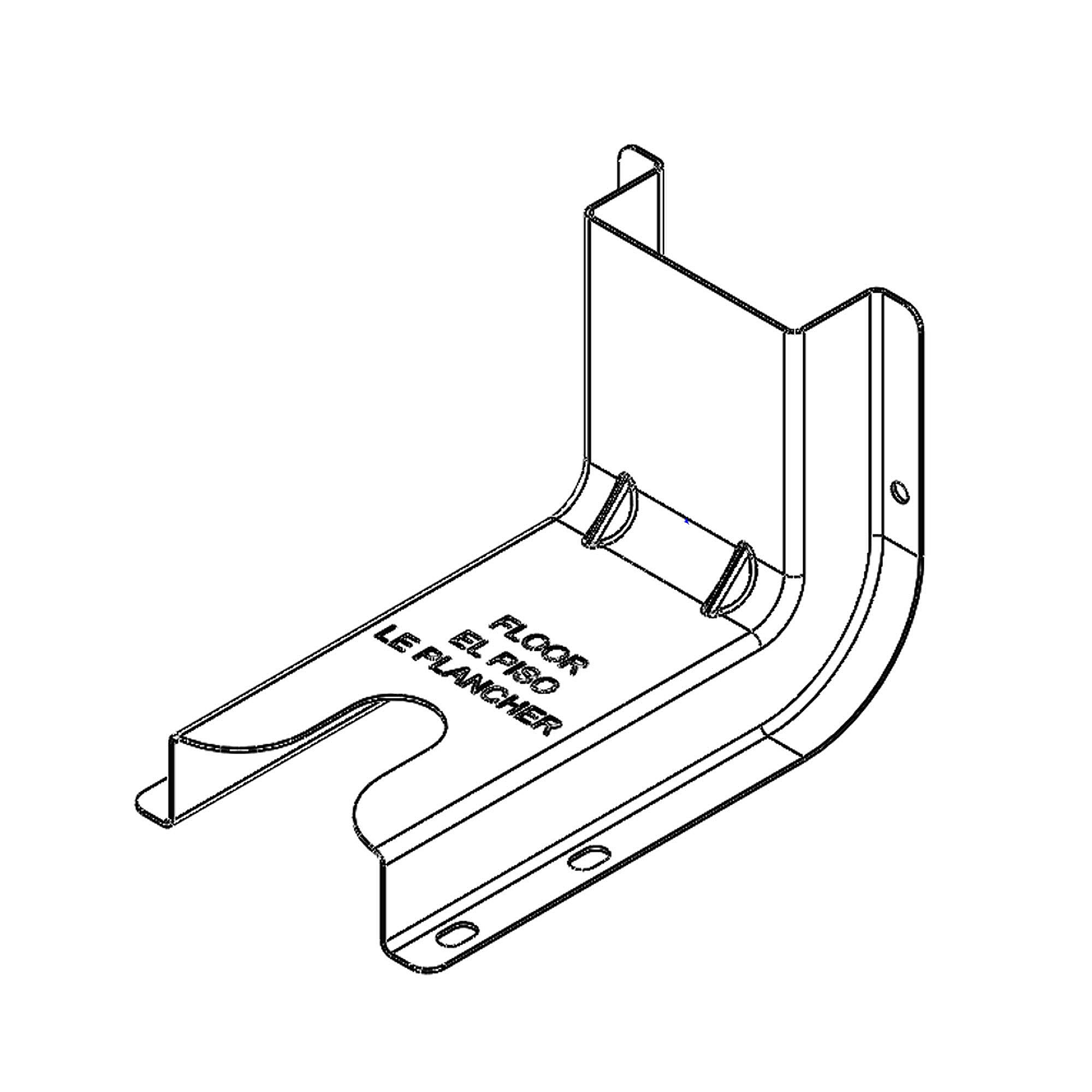 Kenmore Part #21.99.008149-000-A0, Range Anti-Tip Bracket | 7.87 x 3.94 x 5.91