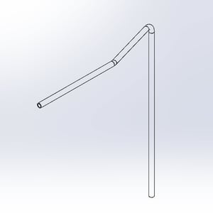 Range Surface Burner Manifold Supply Tube 21.99.008155-000-A0