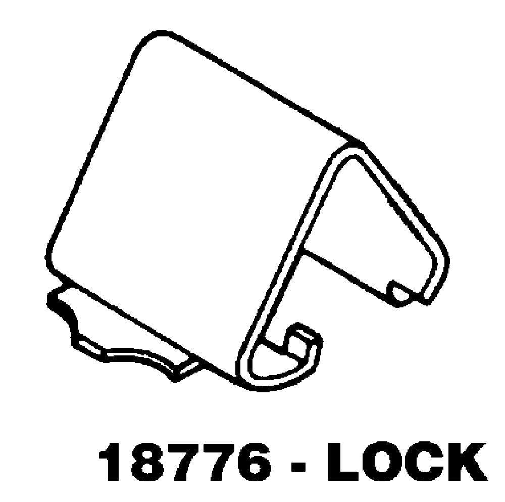 Part #wp18776, Dryer Top Panel Clip (Replaces 18776) / 1.00 x 1.00 x 0.50