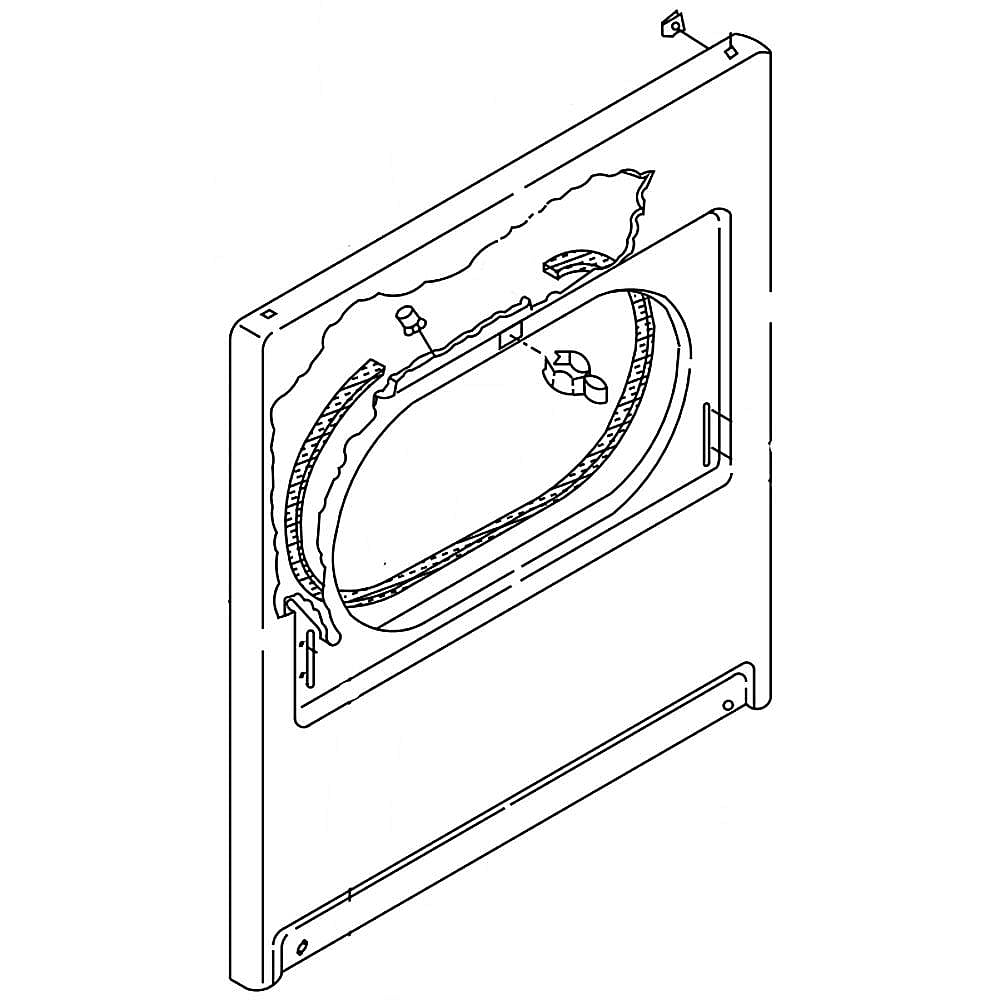 Part #279443, Dryer Front Panel (White) / 31.44 x 5.82 x 36.57