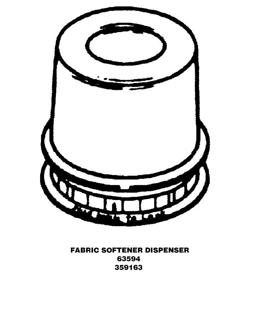 Washer Fabric Softener Dispenser | Part Number 359163 ...