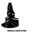 Washer Agitator for Whirlpool GCFA2000W6 - Part 363633