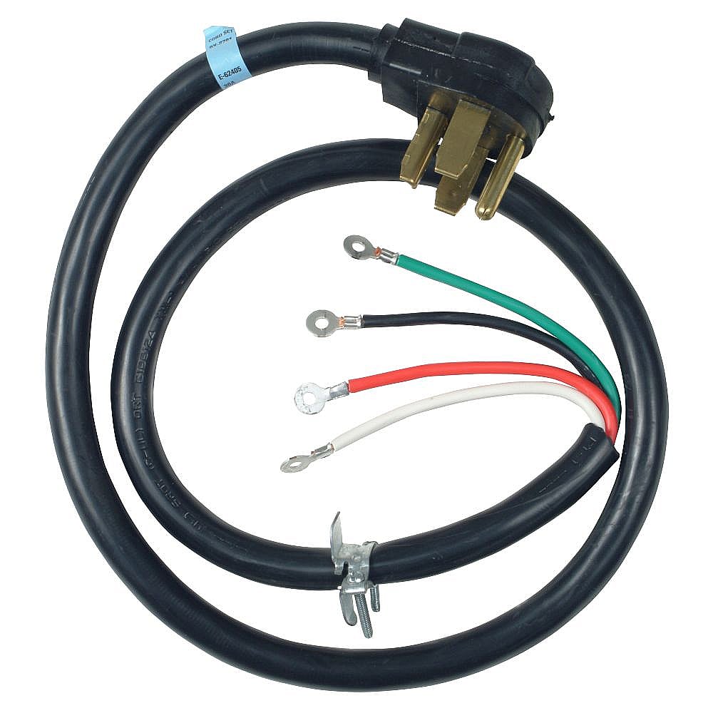 Part #5308819004, Dryer 4-Prong Power Cord (Replaces 5303325194) / 9.90 x 8.40 x 3.50