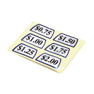 Commercial Laundry Appliance Coin Chute Decal Kit 4396670