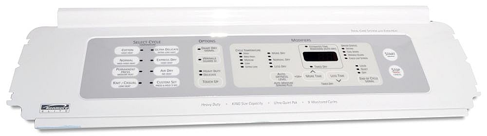 Photo of Dryer Control Panel from Repair Parts Direct