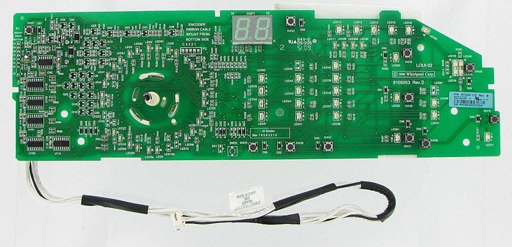 Ace Part #wpw10051132R, Refurbished Washer User Interf | 4.25 x 4.25 x 18.50