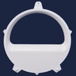 Dryer Window (white) for Whirlpool WED8300SB2 - Part W10108900