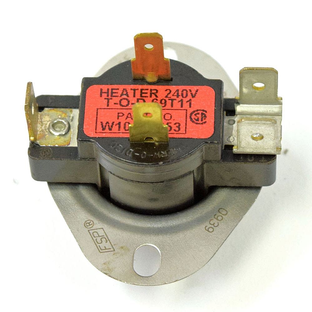 Part #w10138853, Dryer Operating Thermostat / 2.00 x 1.62 x 1.25