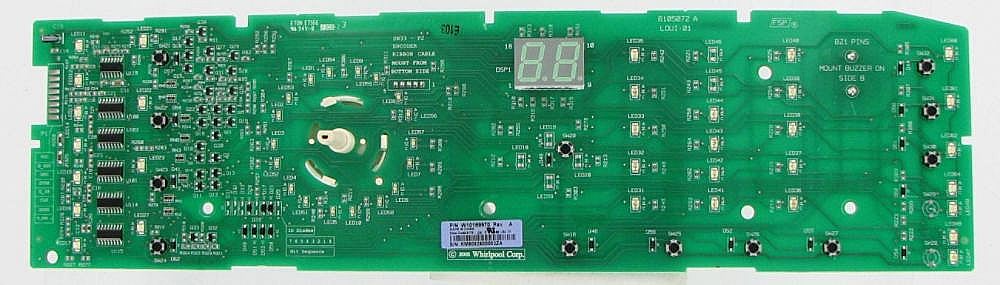 Part #wpw10189970R, Refurbished Washer User Interface / 15.25 x 5.62 x 5.19
