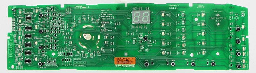 Part #wpw10189971R, Refurbished Washer User Interface / 18.60 x 4.30 x 4.30