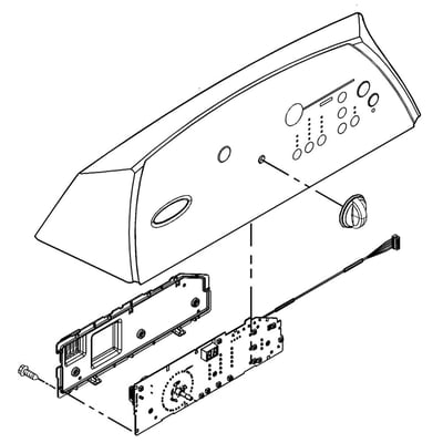 Washer Control Panel Assembly (black) undefined