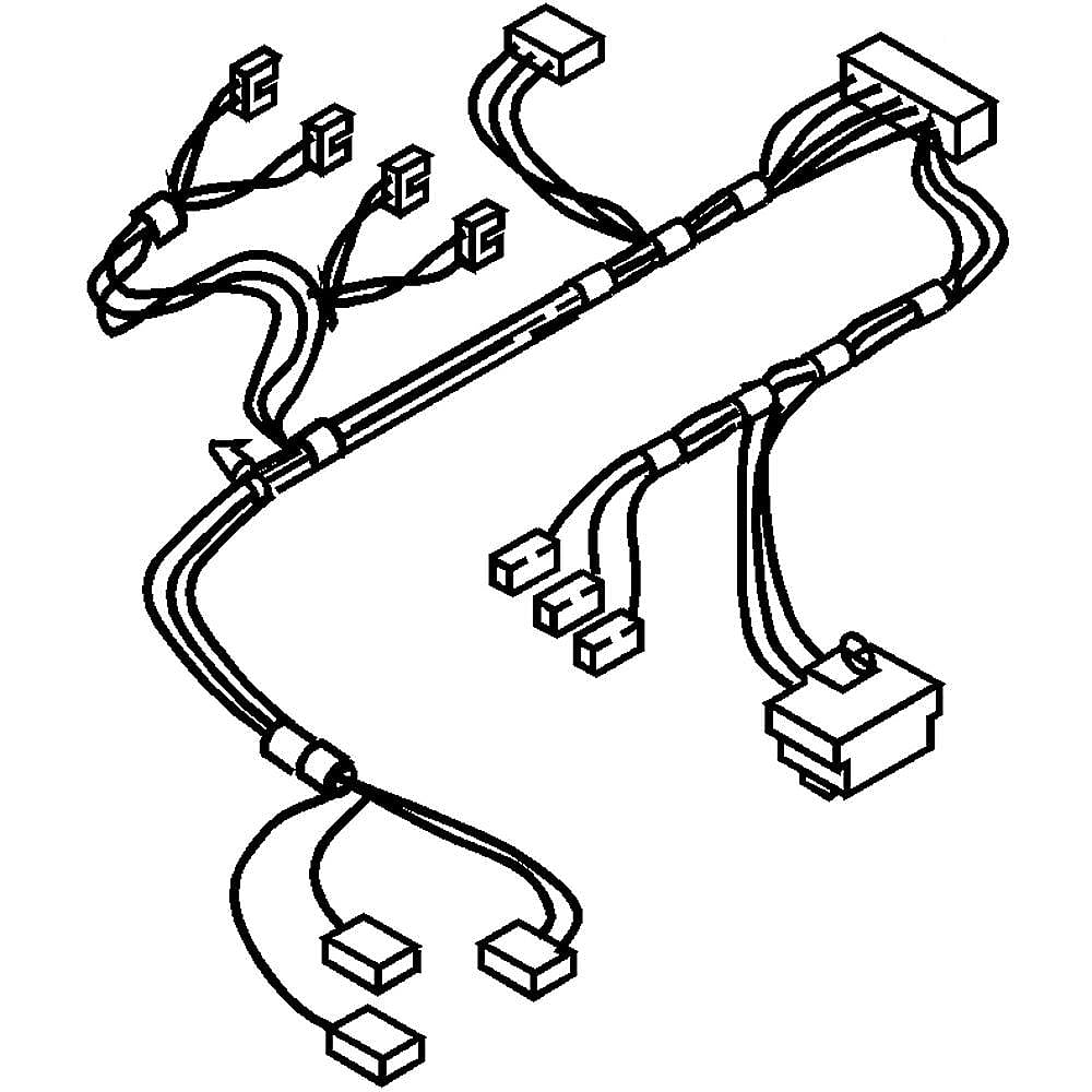 Photo of Kenmore Part #w10201876, Washer Wire Harness | 63.00 x 4.00 x 0.50 from Repair Parts Direct