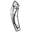 Dryer Door Handle for Whirlpool WFW97HEXW3 - Part W10208411