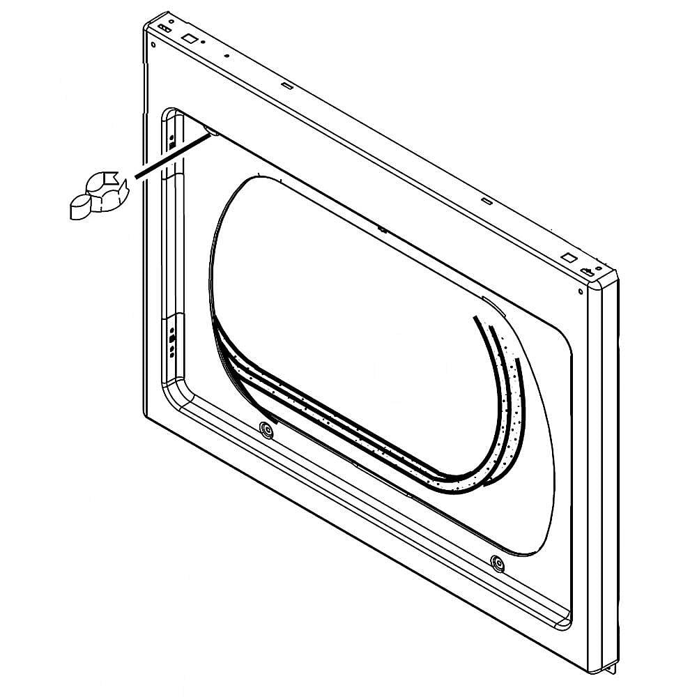 Part #w10242810, Dryer Front Panel / 31.44 x 5.82 x 28.69