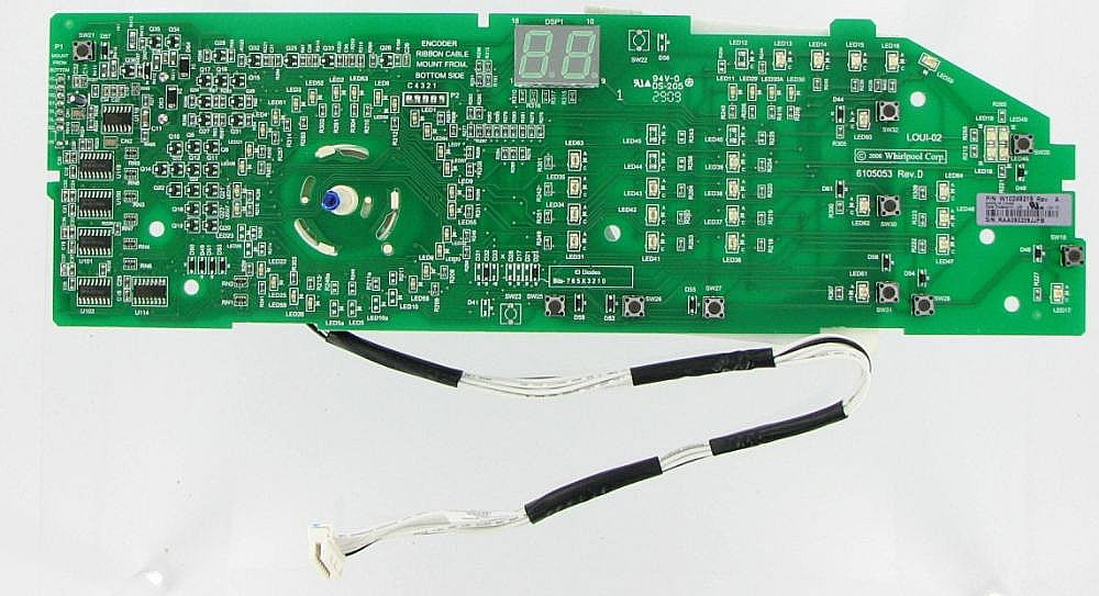 Part #wpw10249219R, Refurbished Washer Electronic Control Board Assembly