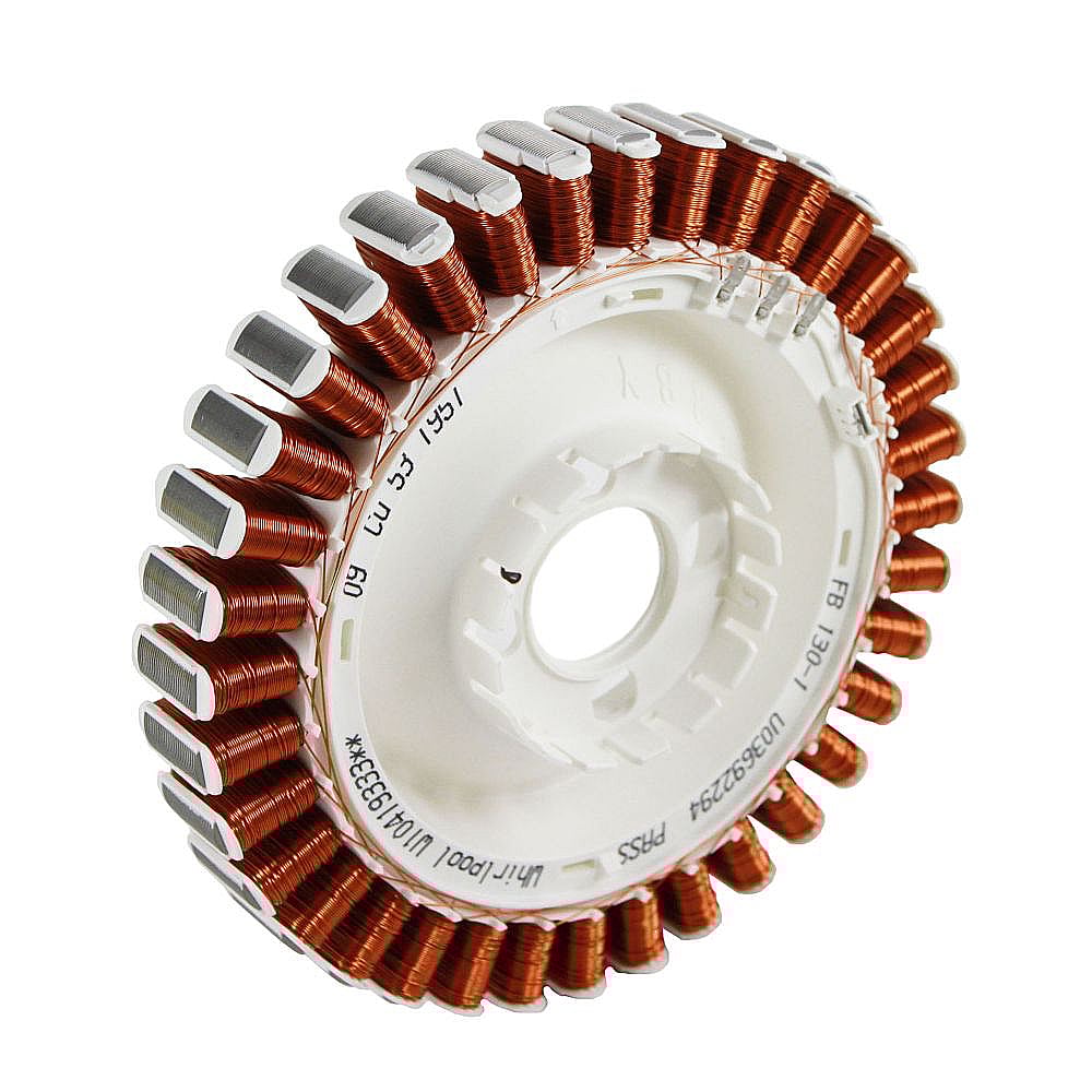 Part #wpw10419333, Whirlpool Washer Motor Stator (Replaces W10419333) / 13.65 x 14.10 x 5.75