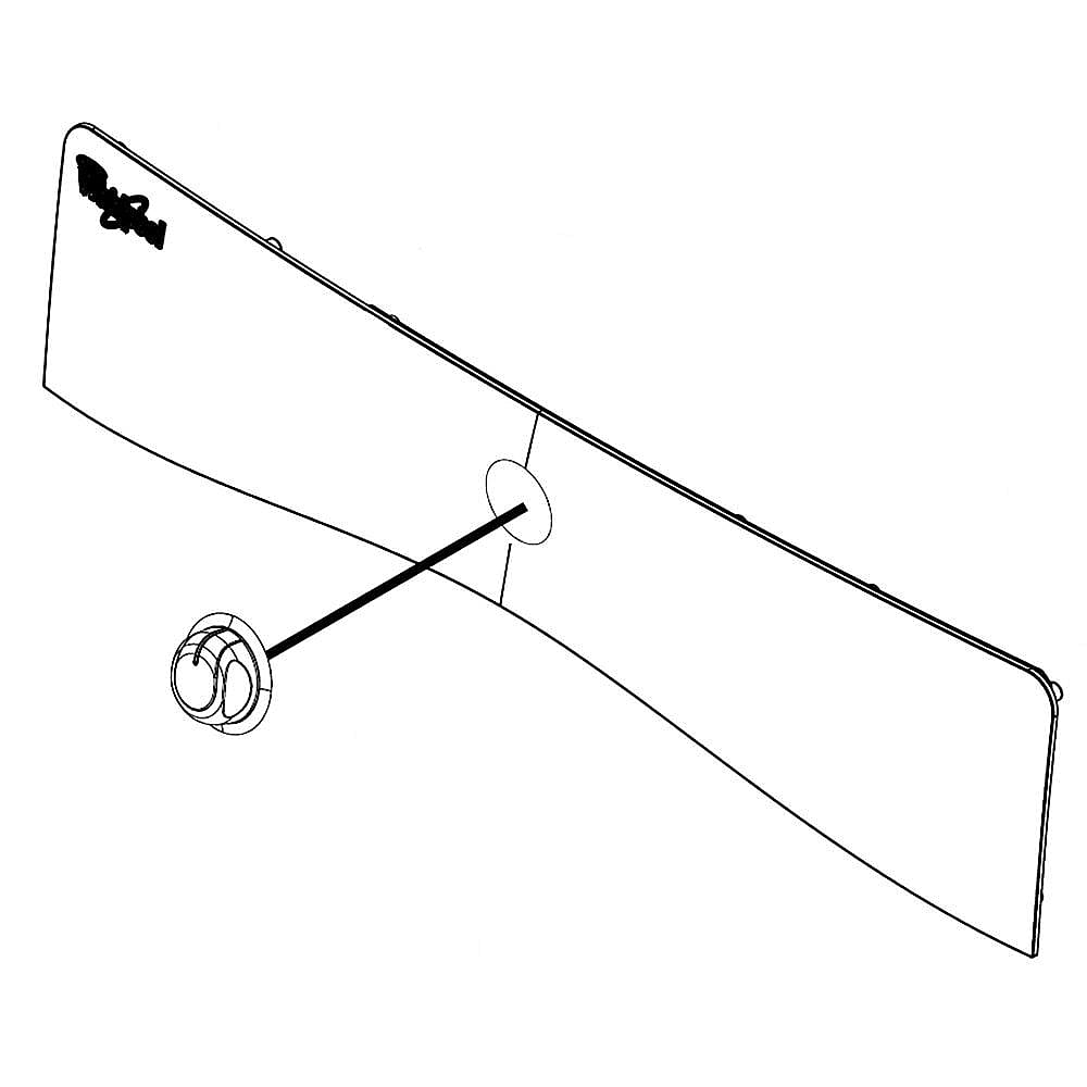 Part #w10446435, Dryer Control Panel Assembly (White) / 26.00 x 5.50 x 0.25