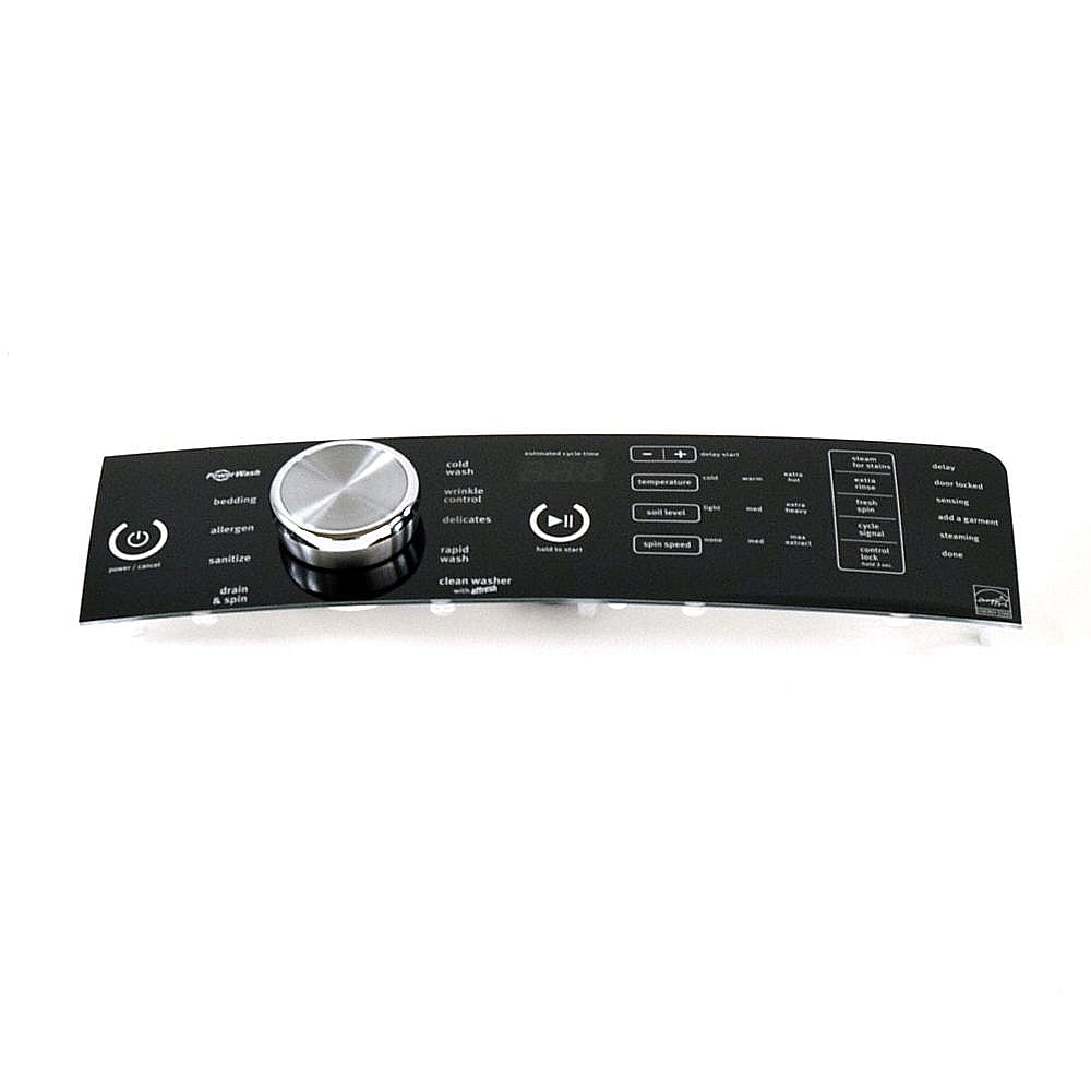 Part #w10468517, Washer Control Overlay / 15.50 x 4.25 x 3.50