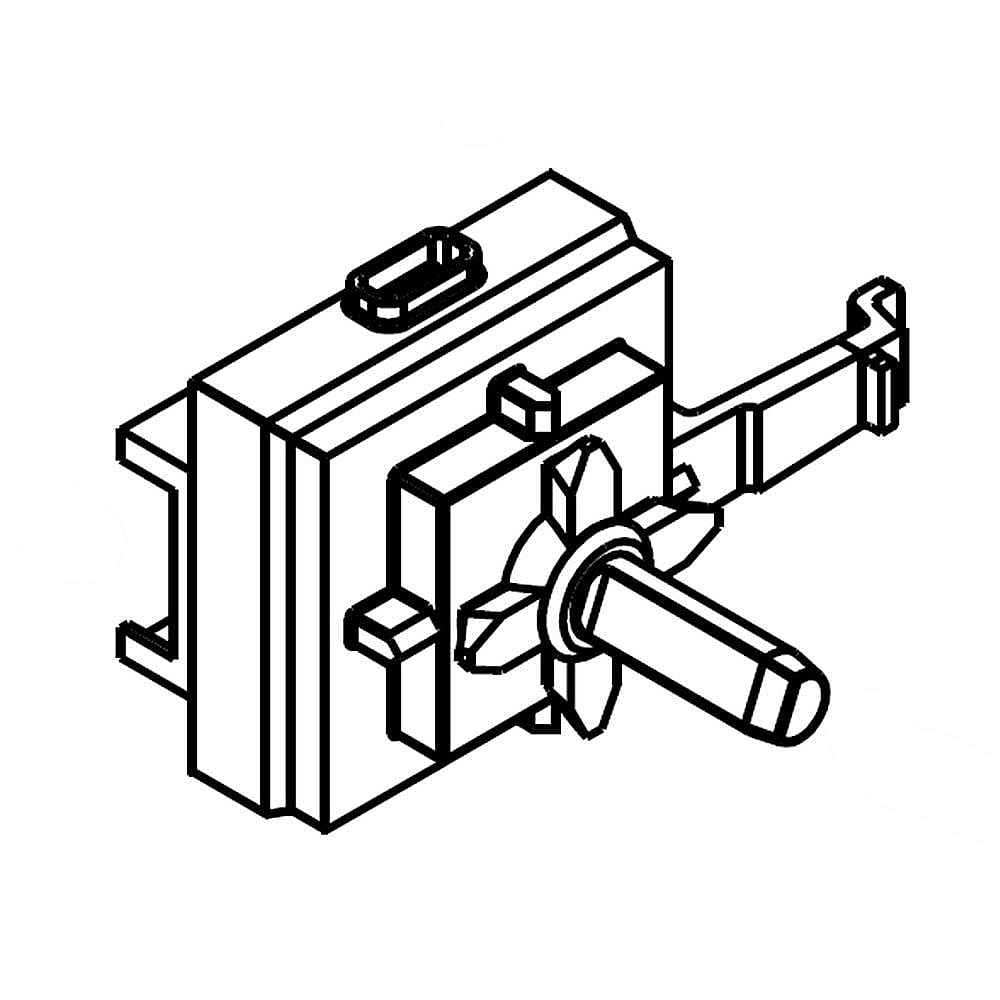 Part #w10584422, Washer Cycle Selector Switch / 2.27 x 2.00 x 1.50