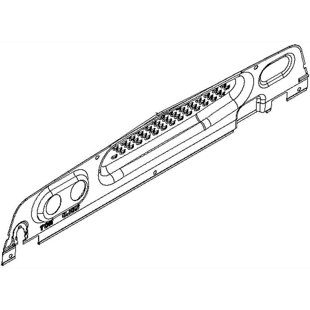 Part #w10611544, Washer Control Panel Cover, Rear / 24.75 x 4.50 x 0.90