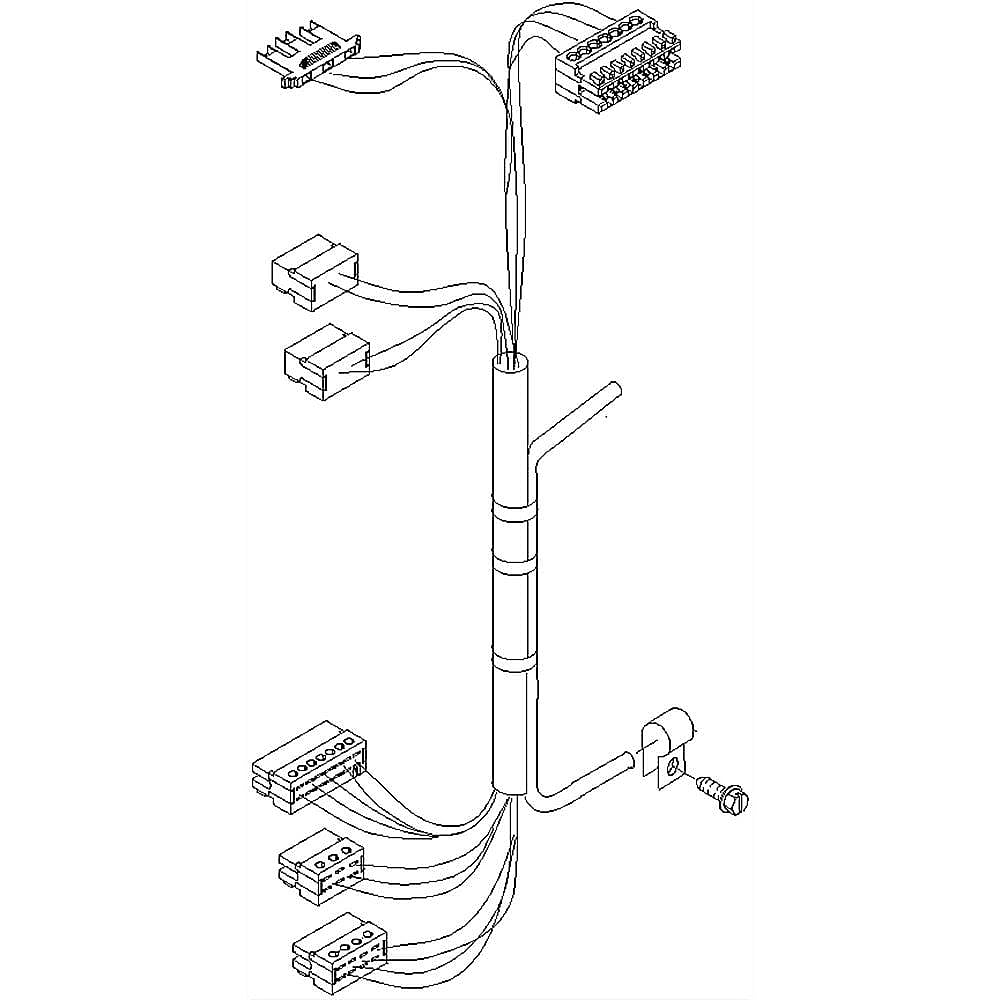 Part #w10614061, Washer Wire Harness, Lower / 12.50 x 4.00 x 3.50