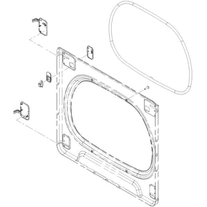 Dryer Door Inner Panel Assembly (white) W10614997