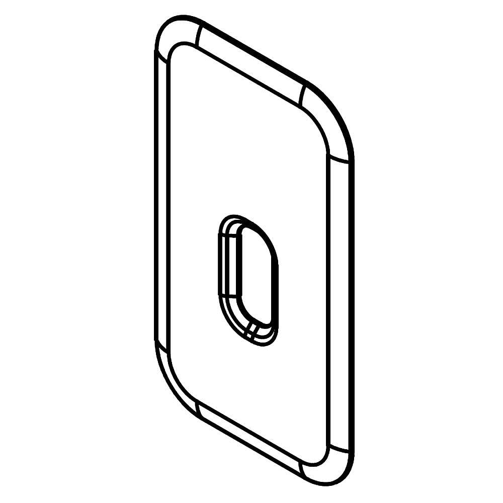 Kenmore Part #w10627443, Strike Cover | 3.75 x 2.25 x 0.25