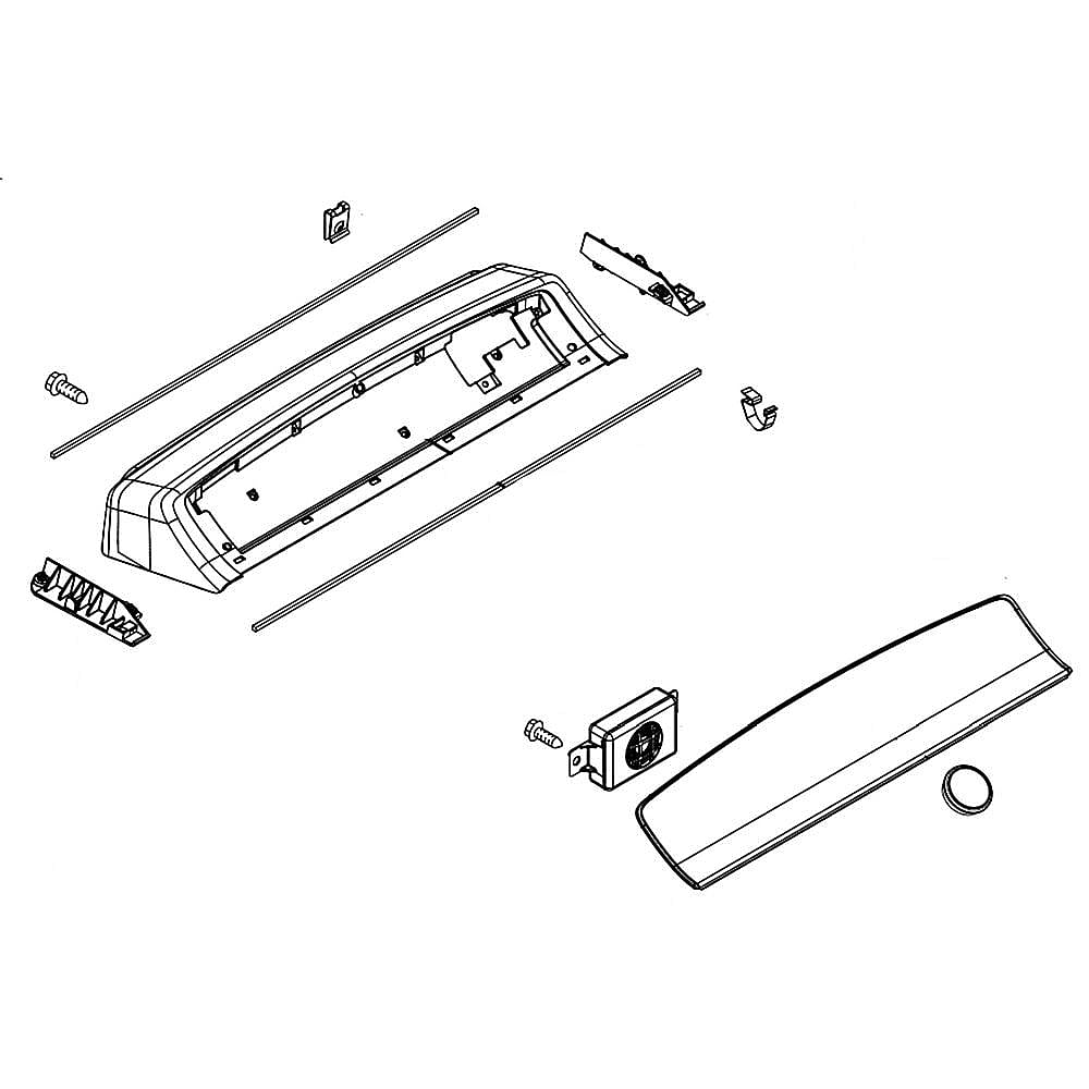 Kenmore Part #w10658496, Dryer Control Panel Assembly | 29.50 x 9.50 x 7.00