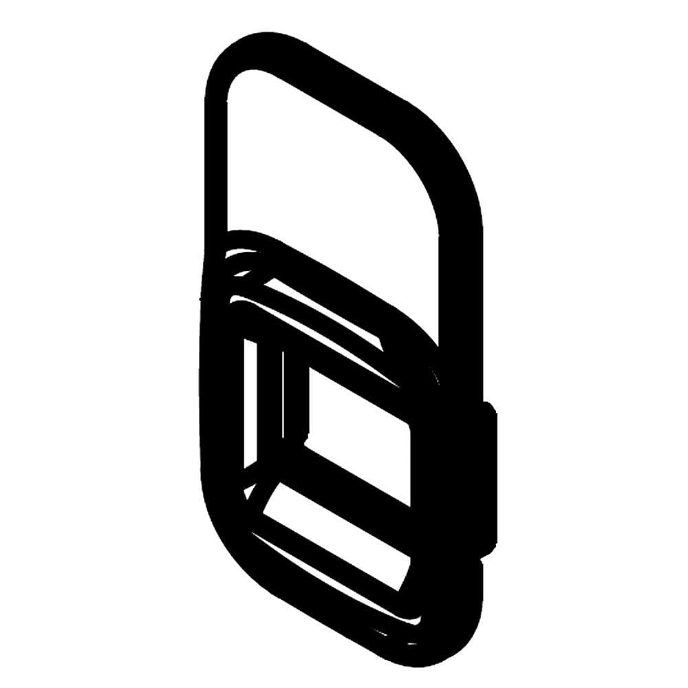 Part #w10669023, Dryer Door Catch Bezel (Chrome Shadow) / 2.50 x 1.35 x 0.40