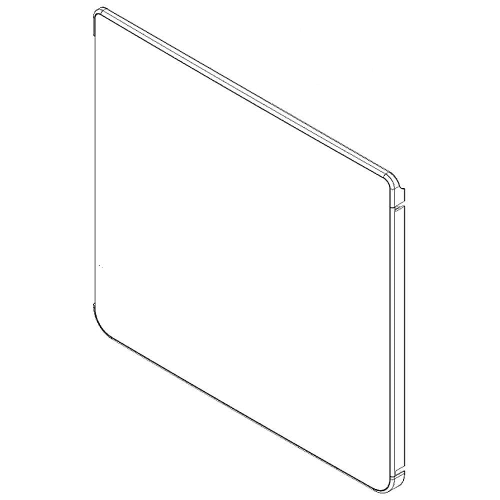 Part #w10767924, Dryer Door Outer Panel Assembly (White) / 28.25 x 25.75 x 4.00