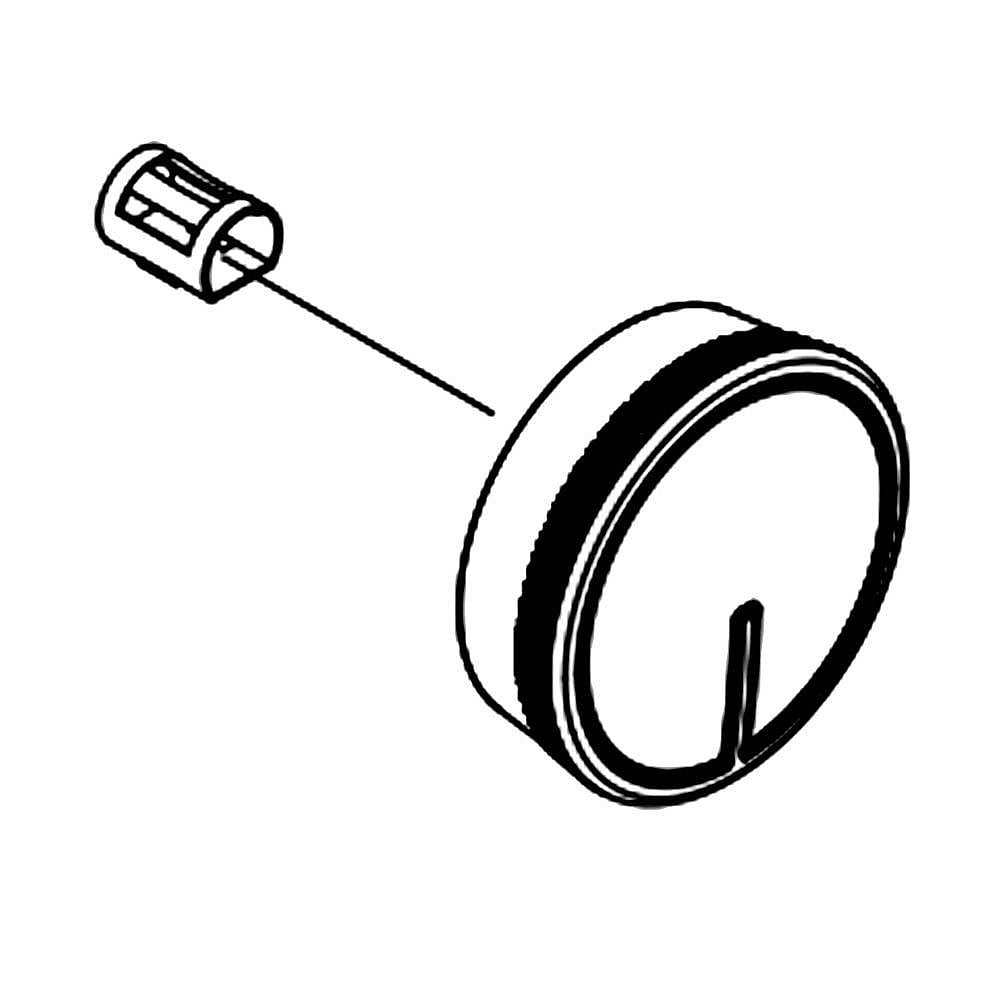 Part #w11501455, Laundry Appliance Timer Knob (White Metallic) (Replaces W10770866) / 2.00 x 2.00 x 1.00