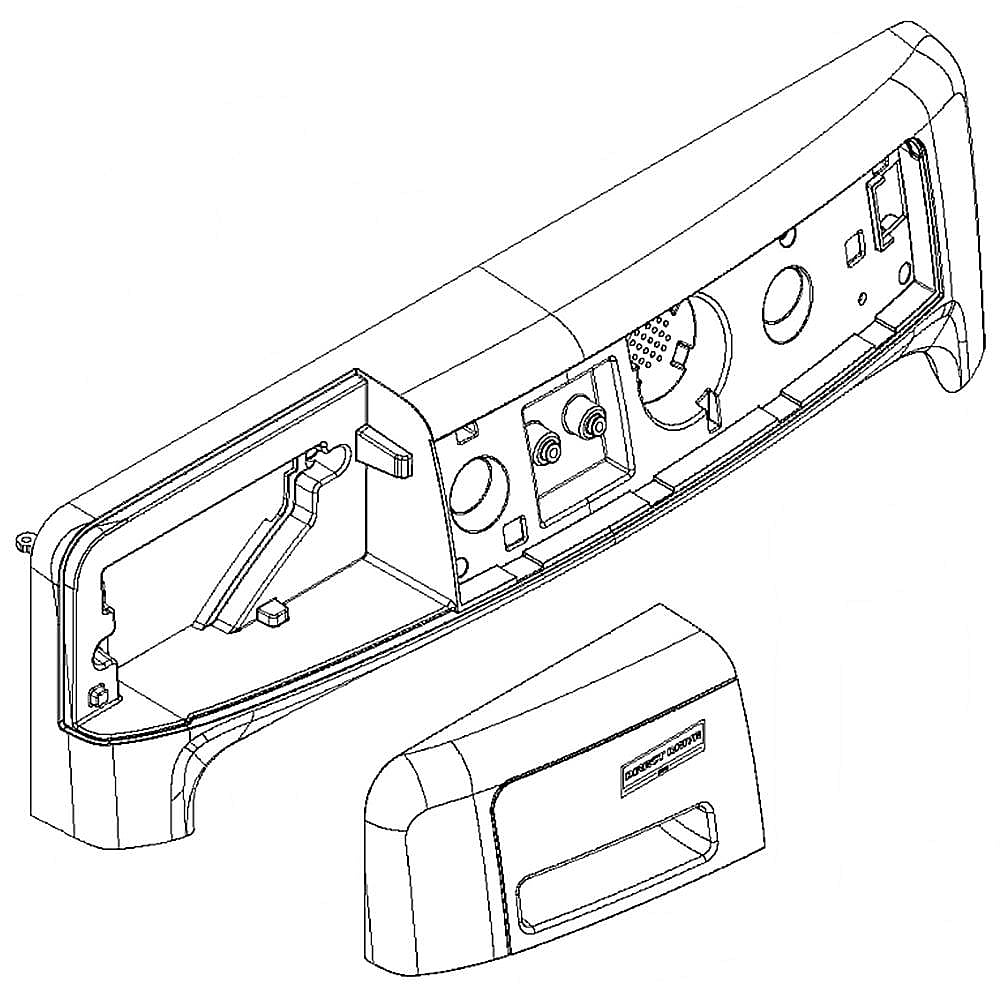 Part #w10783707, Washer Control Panel Assembly (Chrome Shadow) (Replaces W11244244) / 27.00 x 8.00 x 3.25