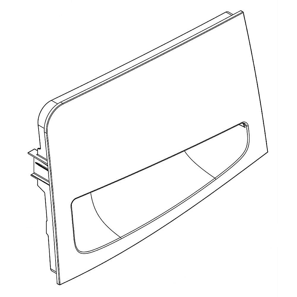 Part #w10784648, Washer Dispenser Drawer Handle (Black) / 7.75 x 6.00 x 2.25