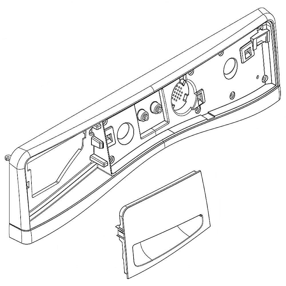 Part #w10784651, Washer Control Panel (Chrome Shadow) / 27.00 x 7.75 x 2.75
