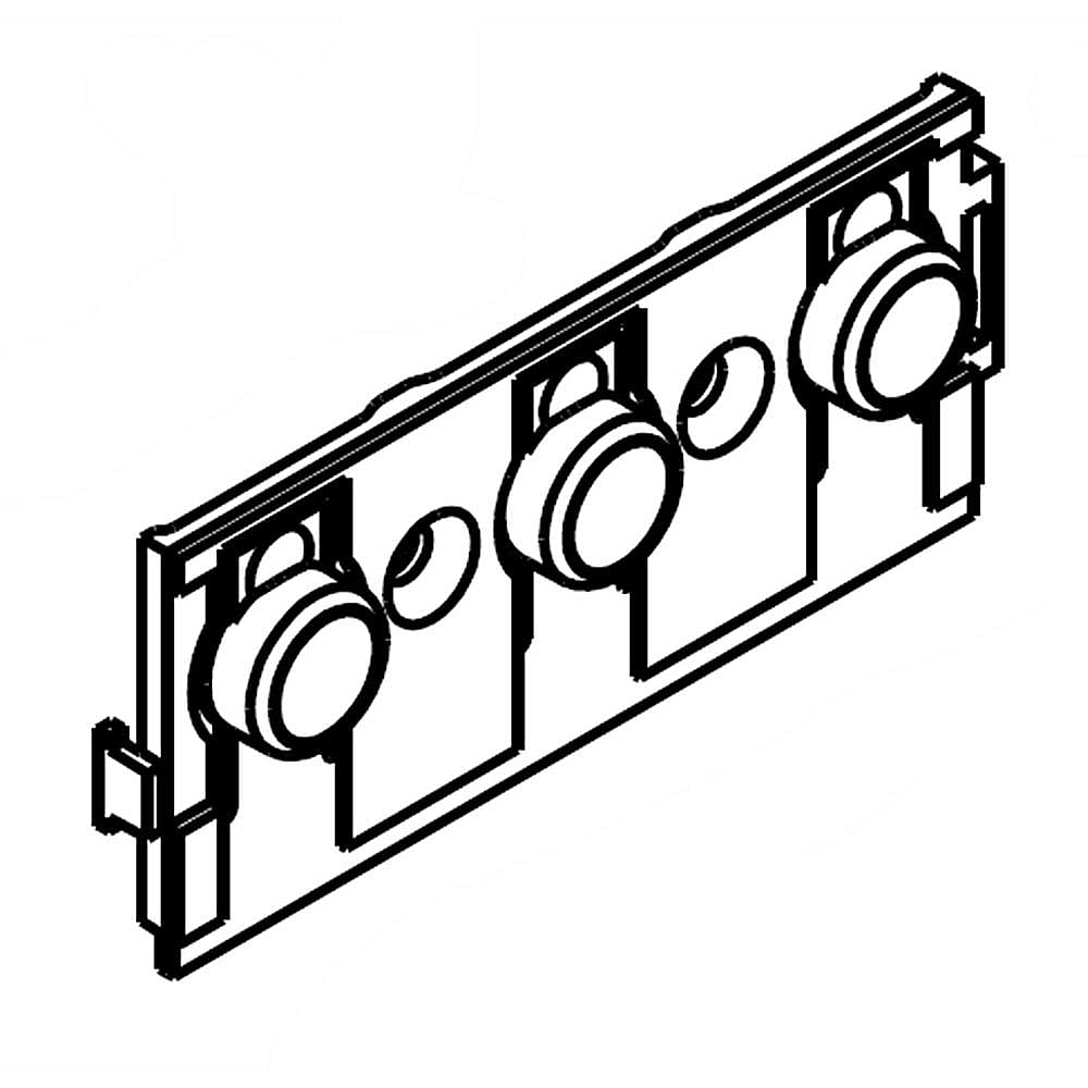 Part #w10803340, Commercial Dryer Push Button / 4.00 x 2.00 x 0.25