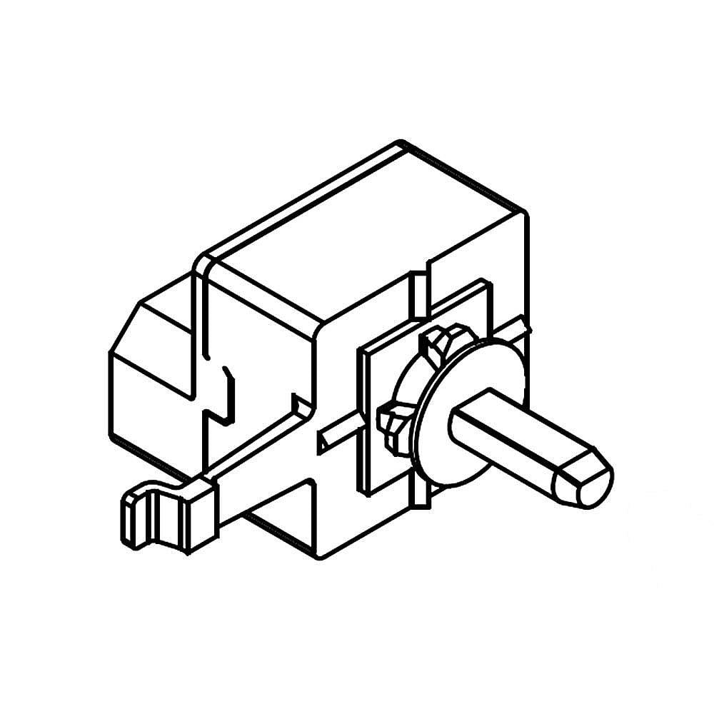 Part #w10804592, Dryer Cycle Selector Switch / 2.25 x 2.18 x 2.00