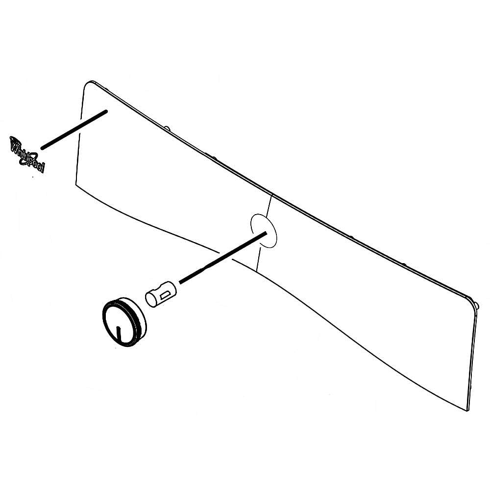 Part #w10838287, Dryer User Interface Assembly / 6.82 x 4.32 x 31.44