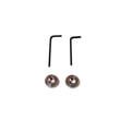 Kitchenaid Appliance Handle Medallion End Cap Kit (chrome) for KitchenAid KMBP100ESS20 - Part W10846205