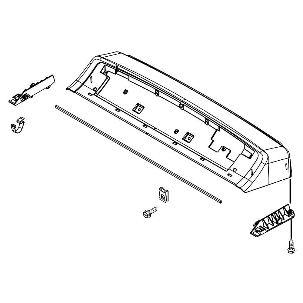 Part #w10847565, Dryer Control Panel (Replaces W10682654) / 8.63 x 7.25 x 31.75