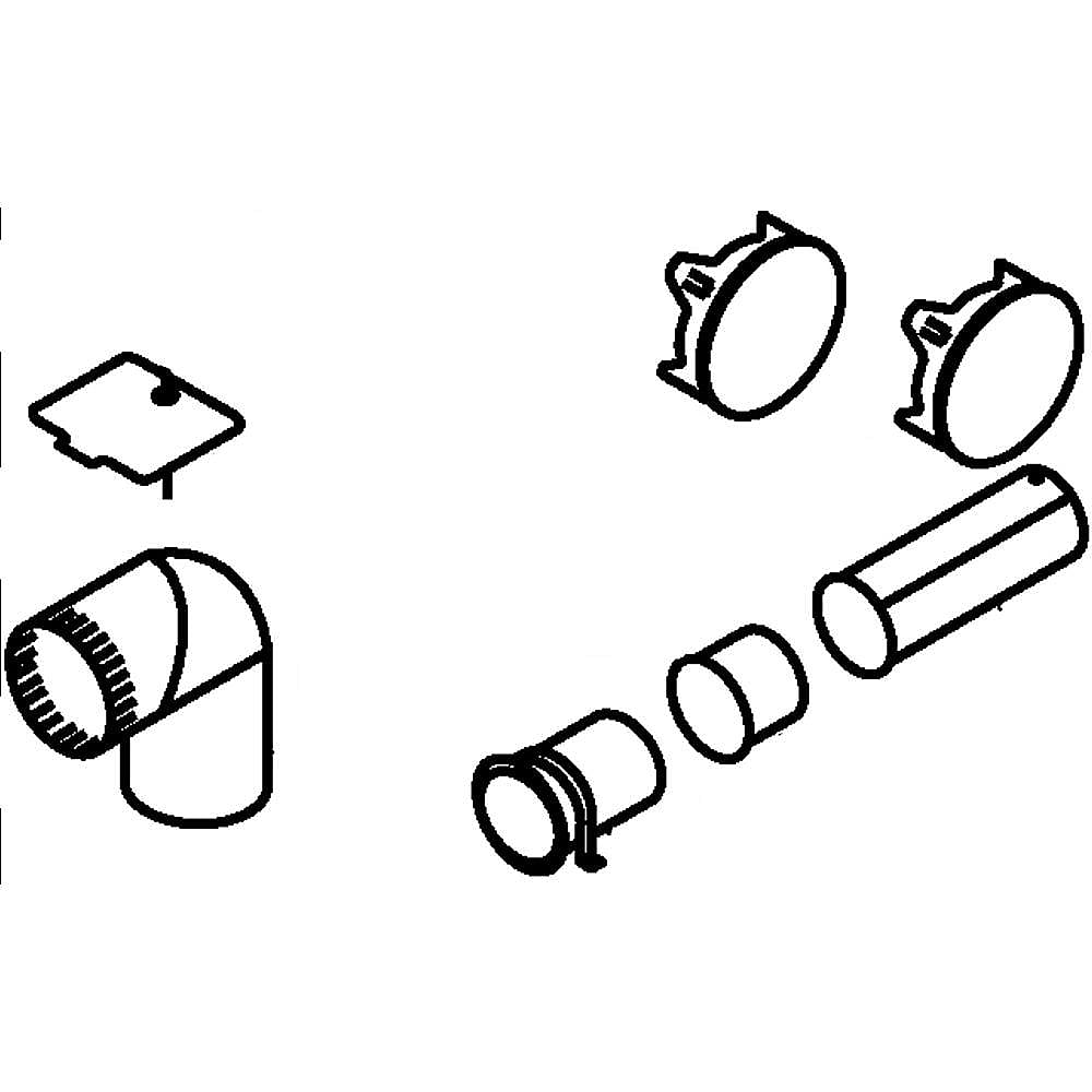 Part #w10858320, Dryer 4-Way Side Vent Kit / 5.25 x 8.75 x 17.25