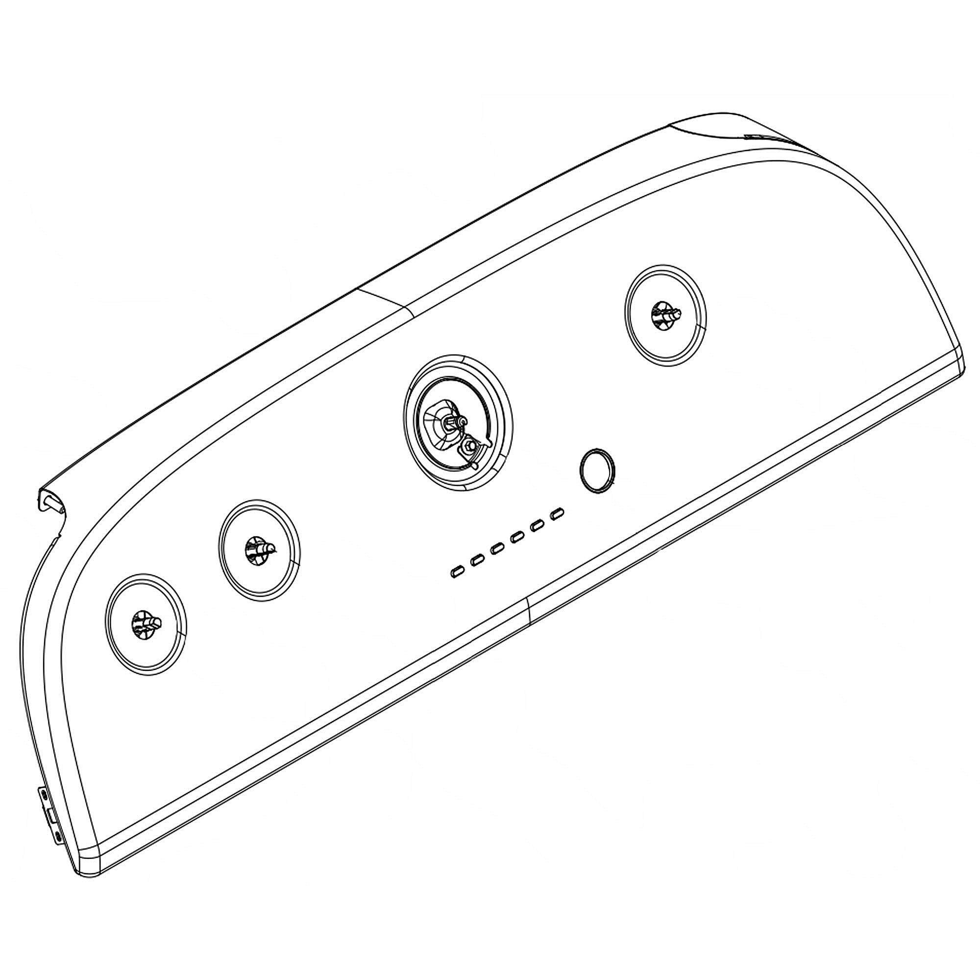 Photo of Part #w10861527, Washer Control Panel | 8.32 x 4.32 x 28.94 from Repair Parts Direct
