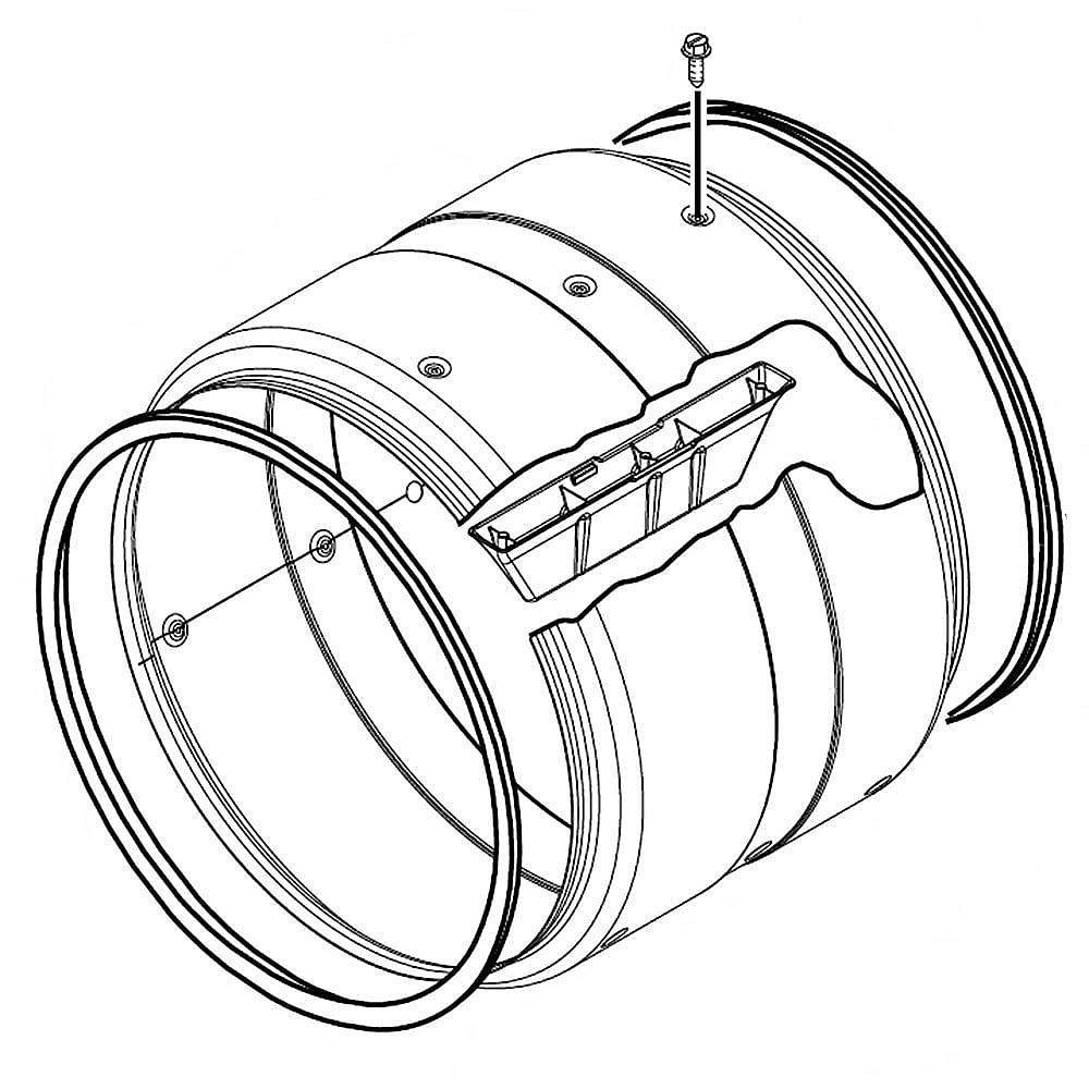 Part #w10865331, Drum Asm - H / 31.00 x 30.75 x 21.38