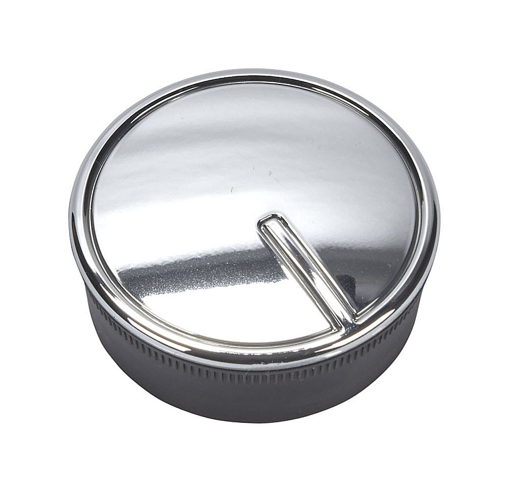 Part #w10875909, Laundry Appliance Timer Knob (Chrome) (Replaces W10631126, W10783726) / 2.25 x 2.25 x 1.00