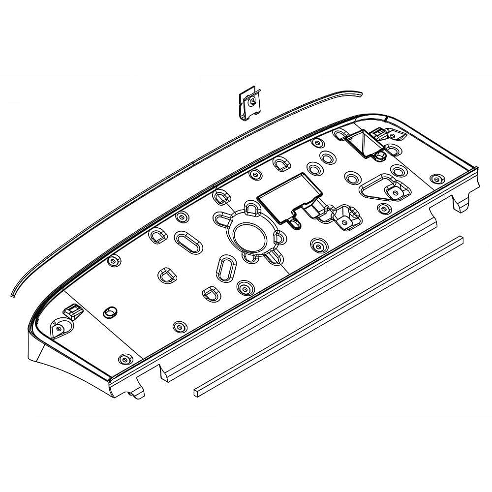 Part #w10885615, Washer Control Panel (Chrome Shadow) (Replaces W10781495) / 8.63 x 7.25 x 31.75