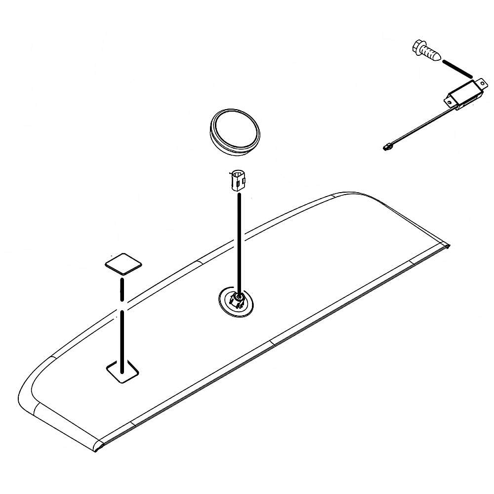 Part #w10885623, Washer Control Panel Assembly (White) (Replaces W10737756) / 9.00 x 7.25 x 31.75