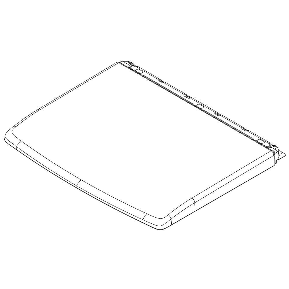 Part #w10891044, Dryer Top Panel (Chrome Shadow) / 31.44 x 5.82 x 28.69
