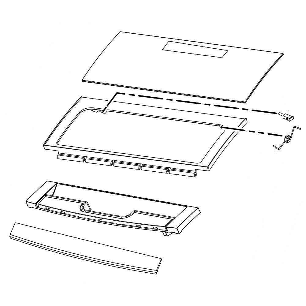 Part #w10892043, Washer Lid Assembly | 23.13 x 18.25 x 4.25